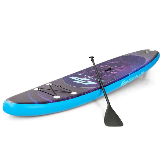 11 Feet Inflatable Stand Up Paddle Board Surfboard with Bag Aluminum Paddle Pump-L Kids Crystal