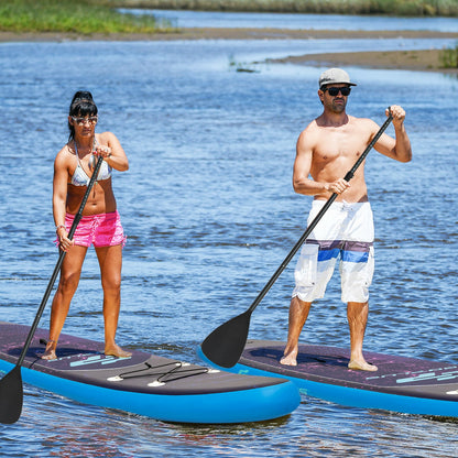 11 Feet Inflatable Stand Up Paddle Board Surfboard with Bag Aluminum Paddle Pump-L