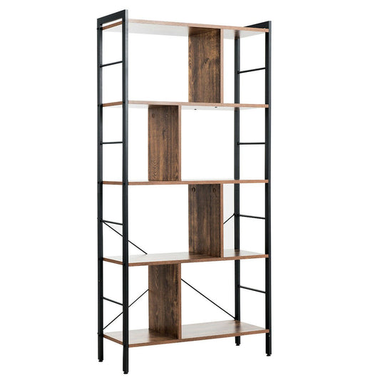 4-Tier Industrial Bookshelf Floor Standing Storage Rack Large Storage Kids Crystal