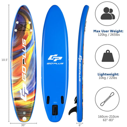 Inflatable Stand Up Paddle Board with Backpack Aluminum Paddle Pump-M size
