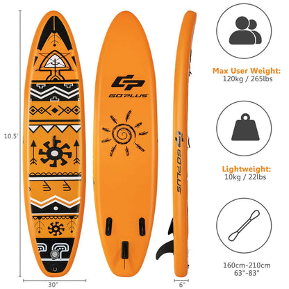 Inflatable Stand Up Paddle Board with Backpack Aluminum Paddle Pump-M
