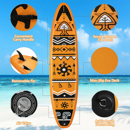 Inflatable Stand Up Paddle Board with Backpack Aluminum Paddle Pump-M