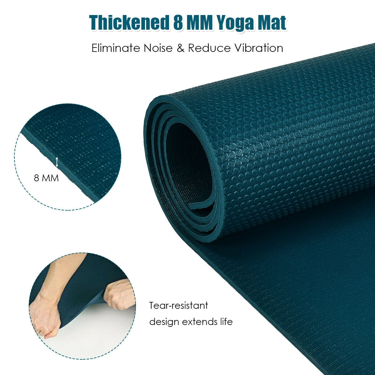 6 x 4 Feet Large Yoga Mat-Blue Kids Crystal