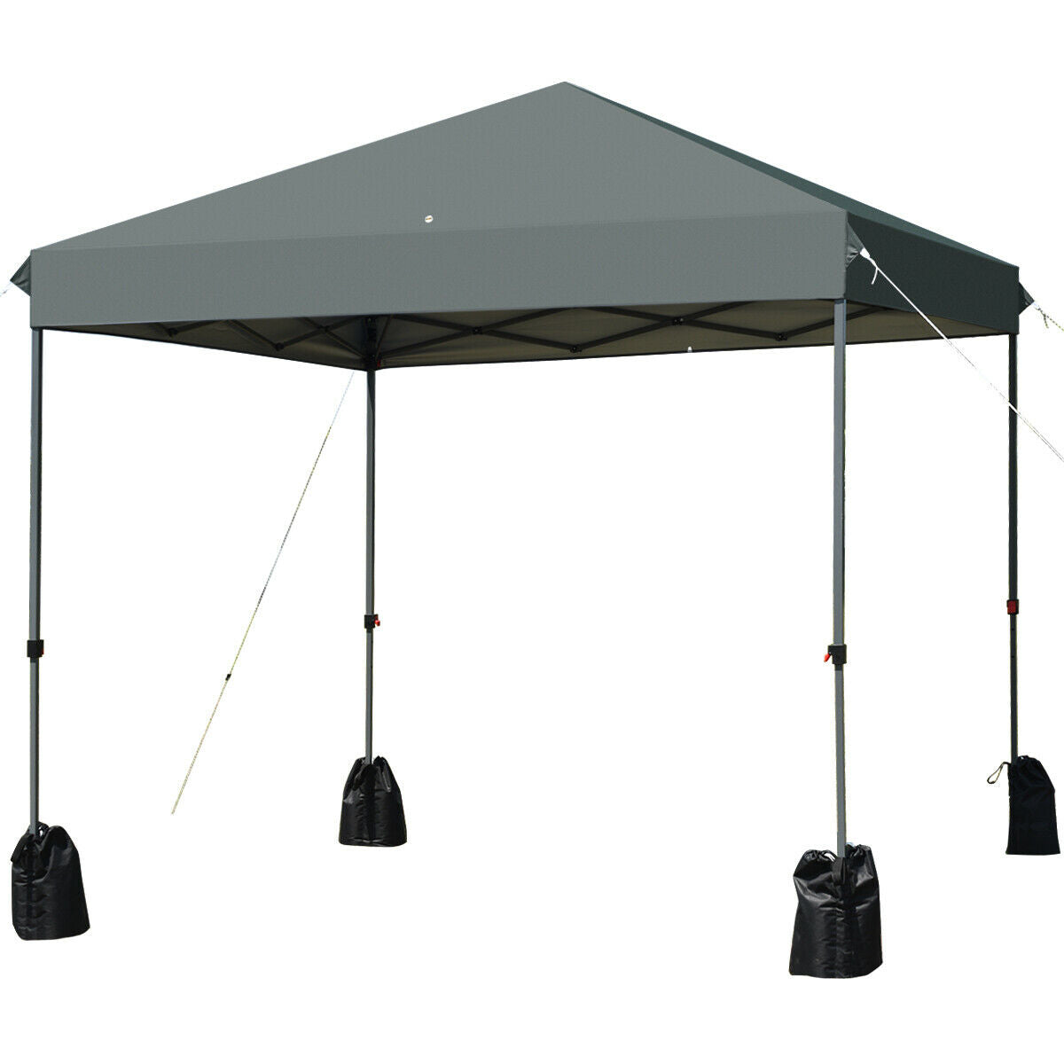 8’x8' Outdoor Pop up Canopy Tent  w/Roller Bag-Gray Kids Crystal