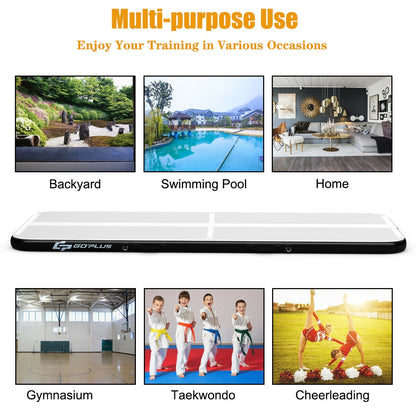 15 Feet Inflatable Gymnastics Tumbling Mat-Black