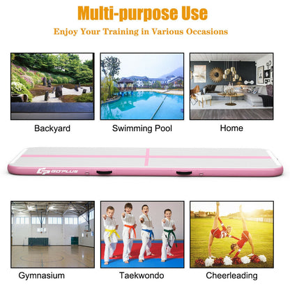15 Feet Inflatable Gymnastics Tumbling Mat-Pink