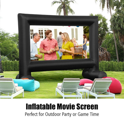 Inflatable Outdoor Movie Projector Screen with Blower and Carrying Bag-18&amp;#39;