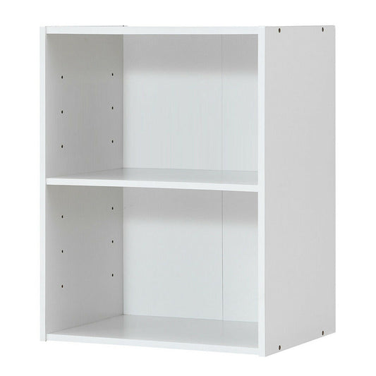 2-Layer Multifunctional Furniture Display Cabinet with Large Capacity Storage Space-White Kids Crystal