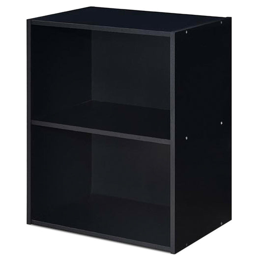 2-Layer Multifunctional Furniture Display Cabinet with Large Capacity Storage Space-Black Kids Crystal