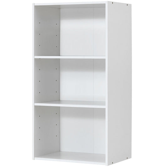 3 Open Shelf Bookcase Modern Storage Display Cabinet-White Kids Crystal