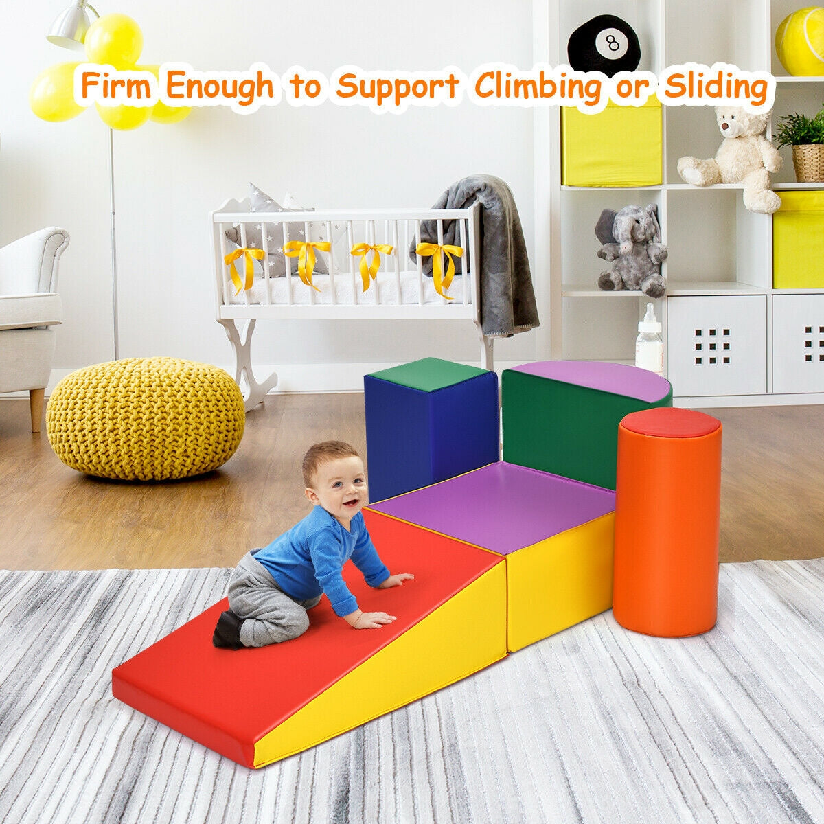 Crawl Climb Foam Shapes Playset Softzone Toy Kids Crystal