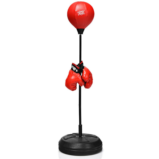Adjustable Height Punching Bag with Stand Plus Boxing Gloves for Both Adults and Kids Kids Crystal