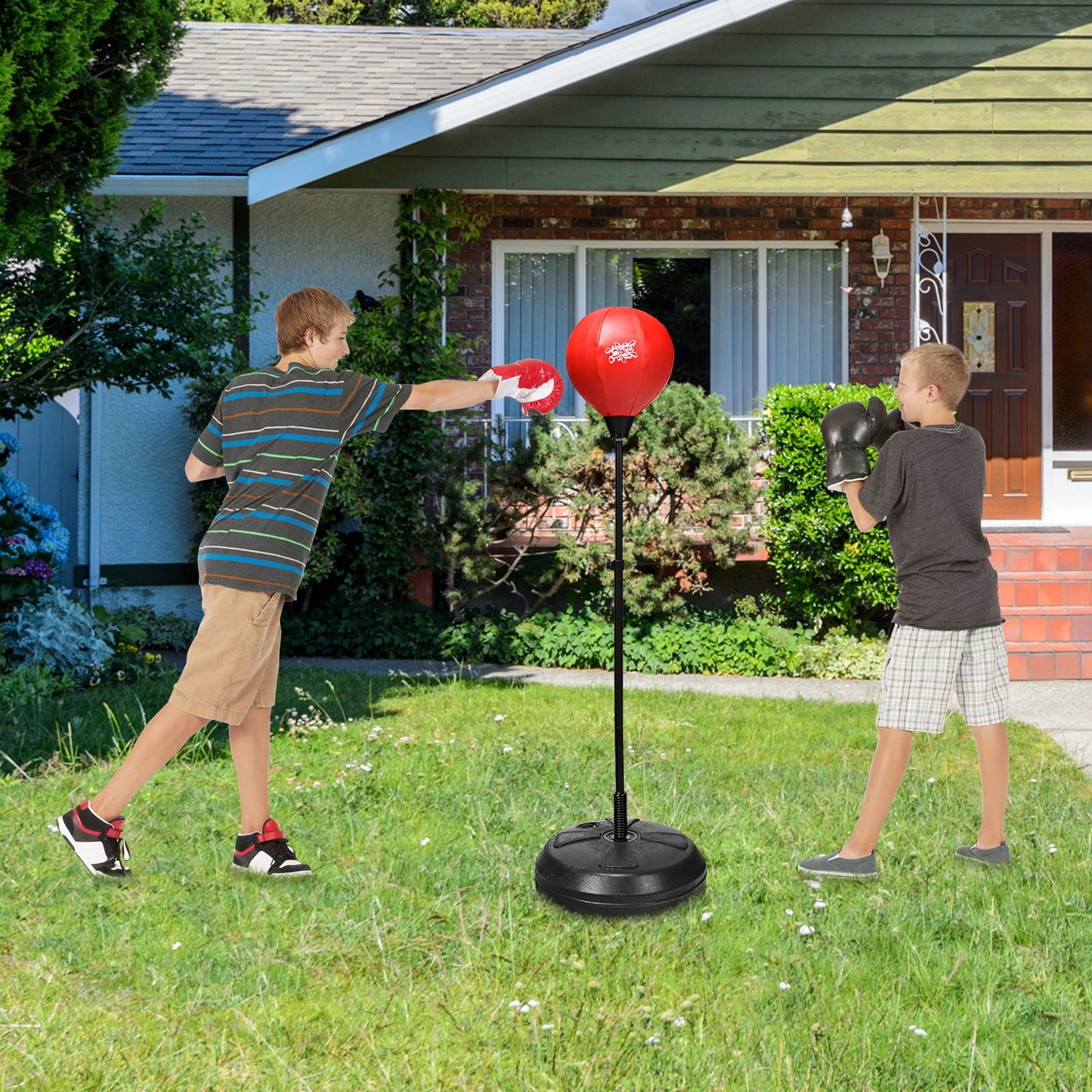 Adjustable Height Punching Bag with Stand Plus Boxing Gloves for Both Adults and Kids Kids Crystal