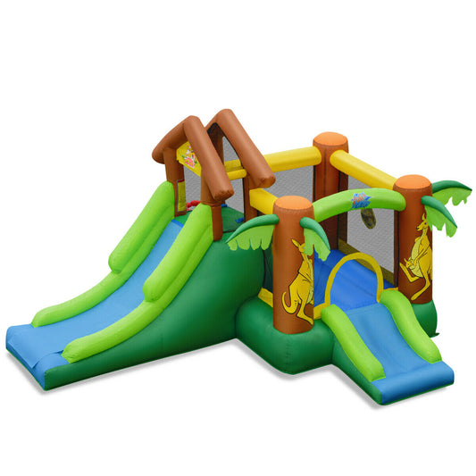 Kids Inflatable Jungle Bounce House Castle including Bag without Blower Kids Crystal