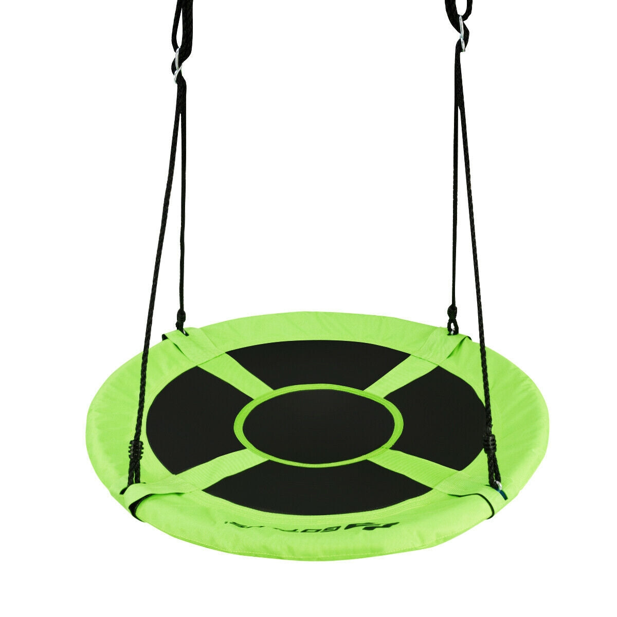 40 Inch 770 lbs Flying Saucer Tree Swing Kids Gift with 2 Tree Hanging Straps-Green Kids Crystal