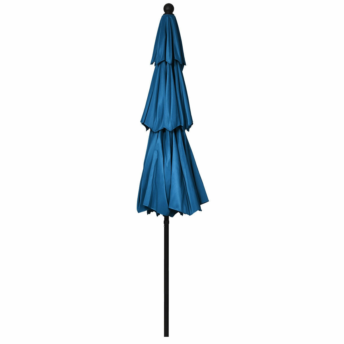 10ft 3 Tier Outdoor Patio Umbrella with Double Vented-Blue Kids Crystal