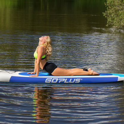 10 Feet Inflatable Stand Up Paddle Board 6 inch Thick with Backpack Leash Aluminum Paddle