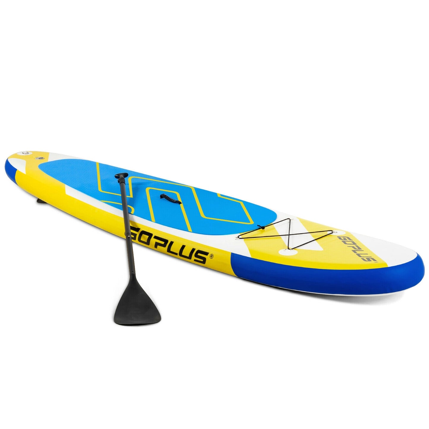 10 Feet Inflatable Stand Up Paddle Board with Backpack Leash and Aluminum Paddle Kids Crystal