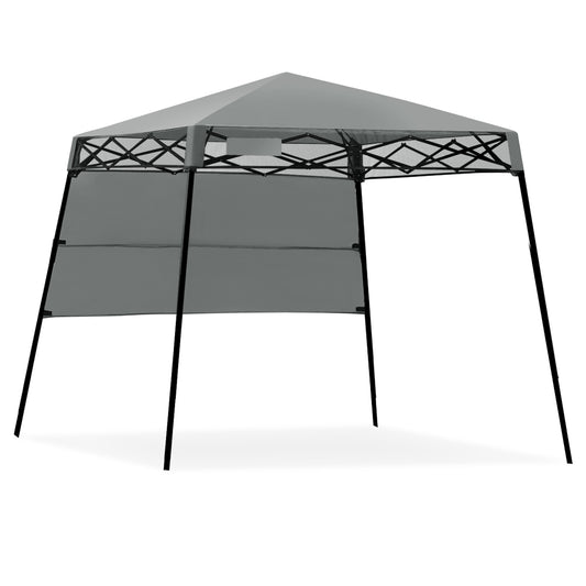 7 x 7 Feet Sland Adjustable Portable Canopy Tent with Backpack-Gray Kids Crystal