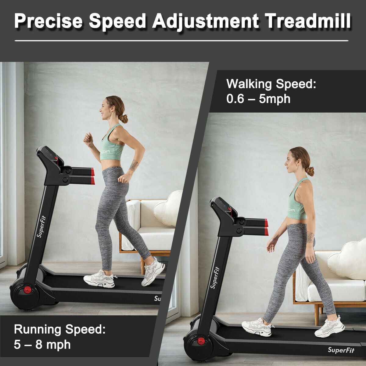 3HP Folding Electric Treadmill Running Machine-Red Kids Crystal