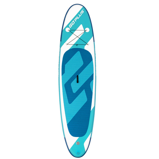 11 Feet Inflatable Stand Up Paddle Board with Aluminum Paddle-Light Blue Kids Crystal