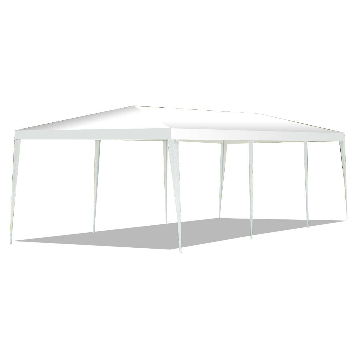 10 x 30 Feet Gazebo Canopy Tent with Connection Stakes and Wind Ropes Kids Crystal