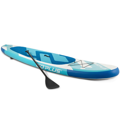 10 Feet Inflatable Stand Up Paddle Board 6 Inch Thick with Backpack Leash Aluminum Paddle