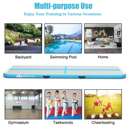 13 Feet Inflatable Gymnastics Tumbling Mat with Pump-Navy