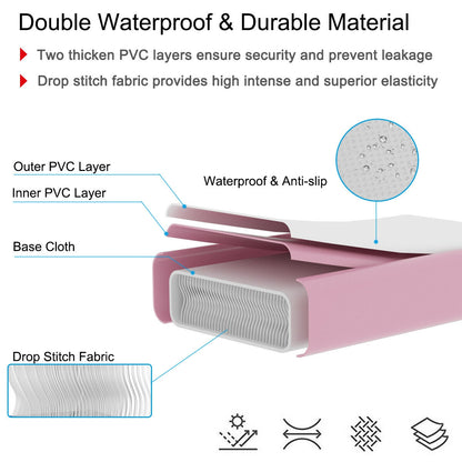 10 Feet Inflatable Gymnastics Tumbling Mat with Pump-Pink