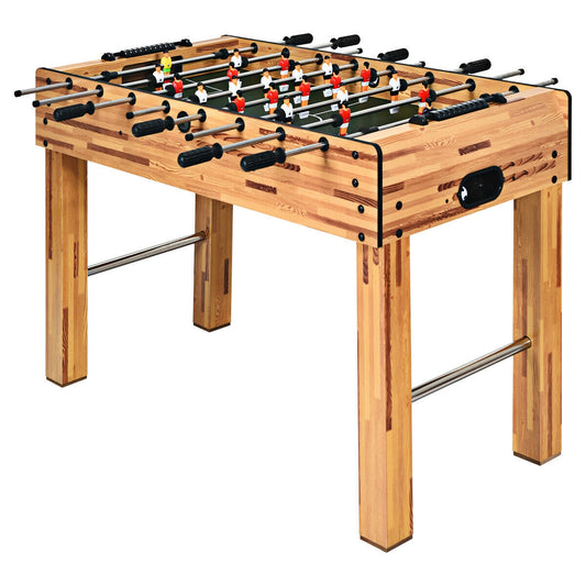 48 Inch Foosball Table Indoor Soccer Game-Beige Kids Crystal