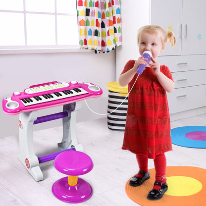 37 Key Electronic Keyboard Kids Toy Piano-Pink