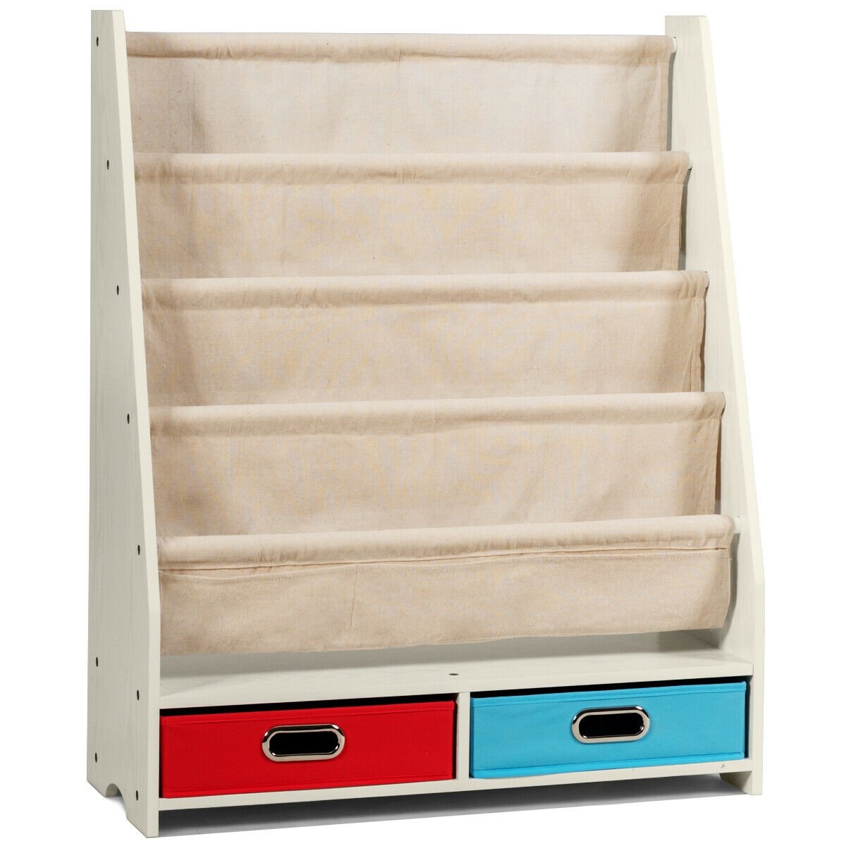 Kids Book and Toys Organizer Shelves-Beige Kids Crystal