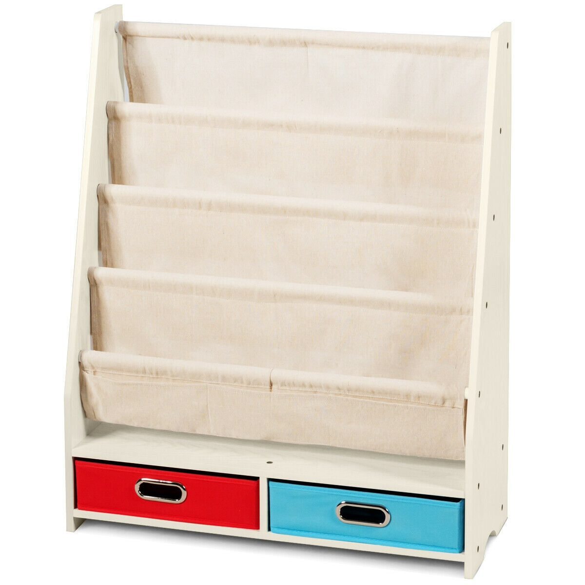 Kids Book and Toys Organizer Shelves-Beige Kids Crystal