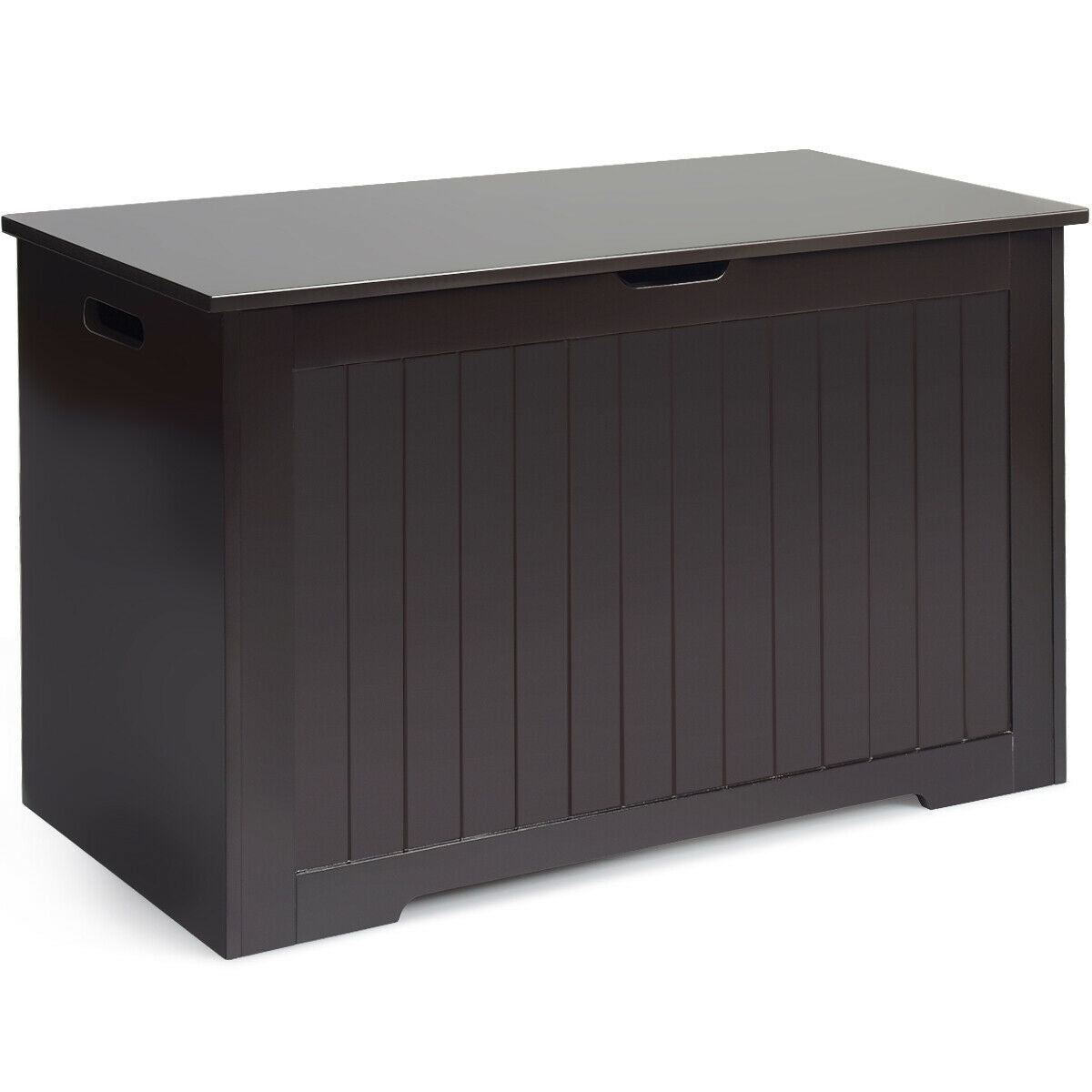 Toy Box Wooden Toy Organizer with Flip-Top Lid-Brown Kids Crystal