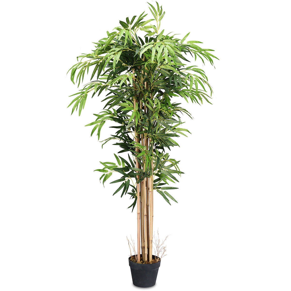 5-Feet Artificial Bamboo Silk Tree Indoor-Outdoor Decorative Planter Kids Crystal