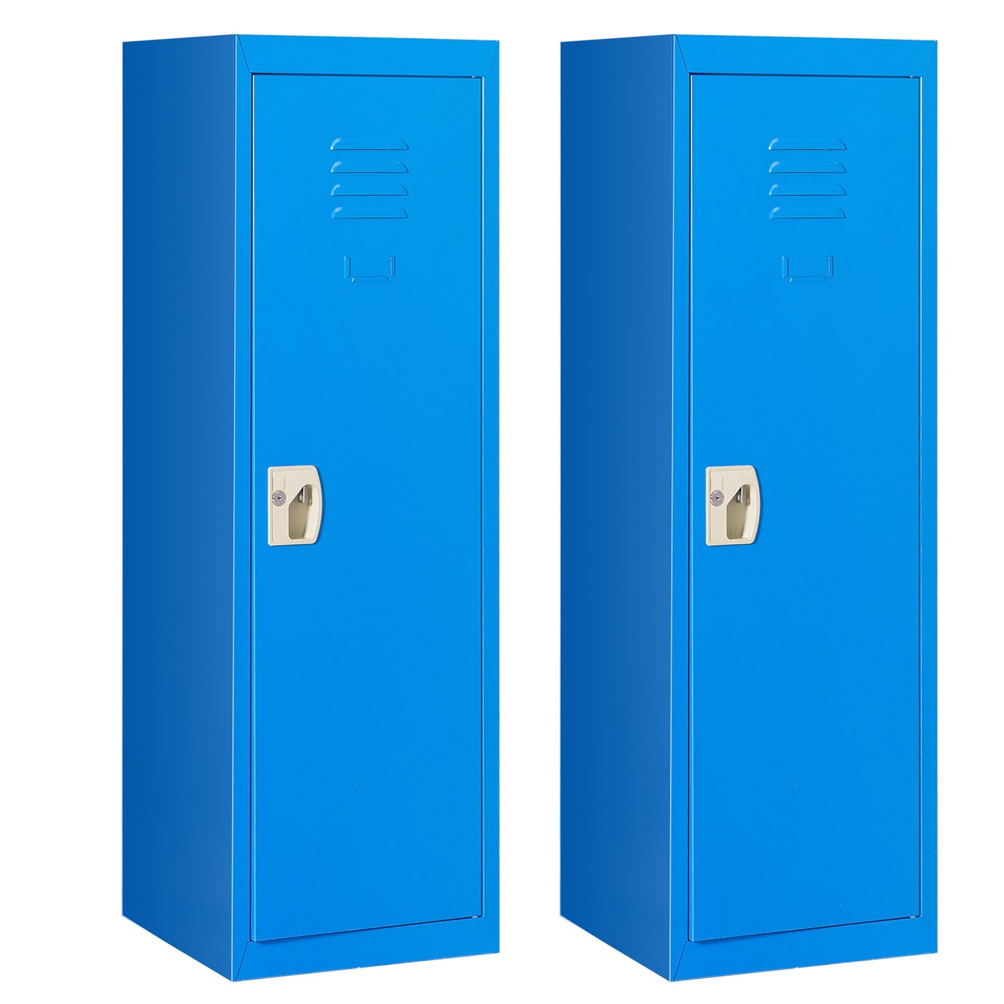 48 Inch Kid Safe Storage Children Single Tier Metal Locker-Blue Kids Crystal