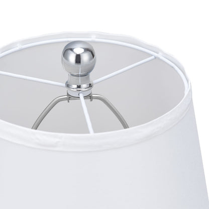 3 Pieces Brushed Nickel Lamp Set-Silver