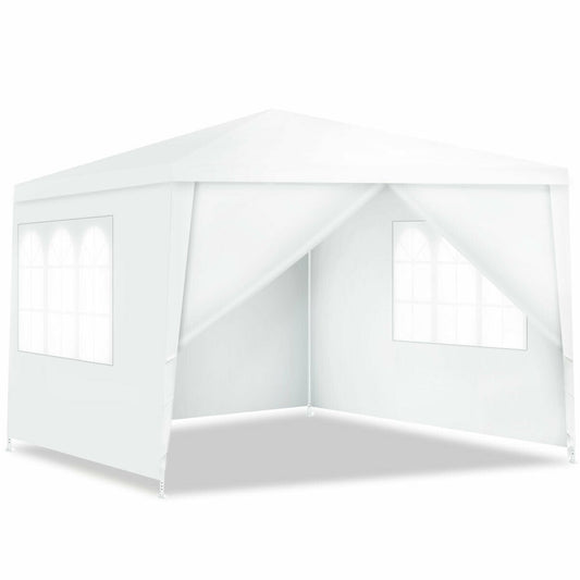 10 x 10 Feet Outdoor Side Walls Canopy Tent with 4 Removable Sidewalls Kids Crystal