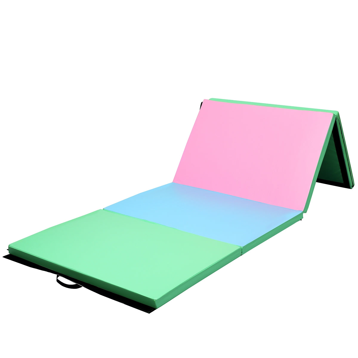 4 Feet x 10 Feet Thick Folding Panel Gymnastics Mat-Multiolor Kids Crystal