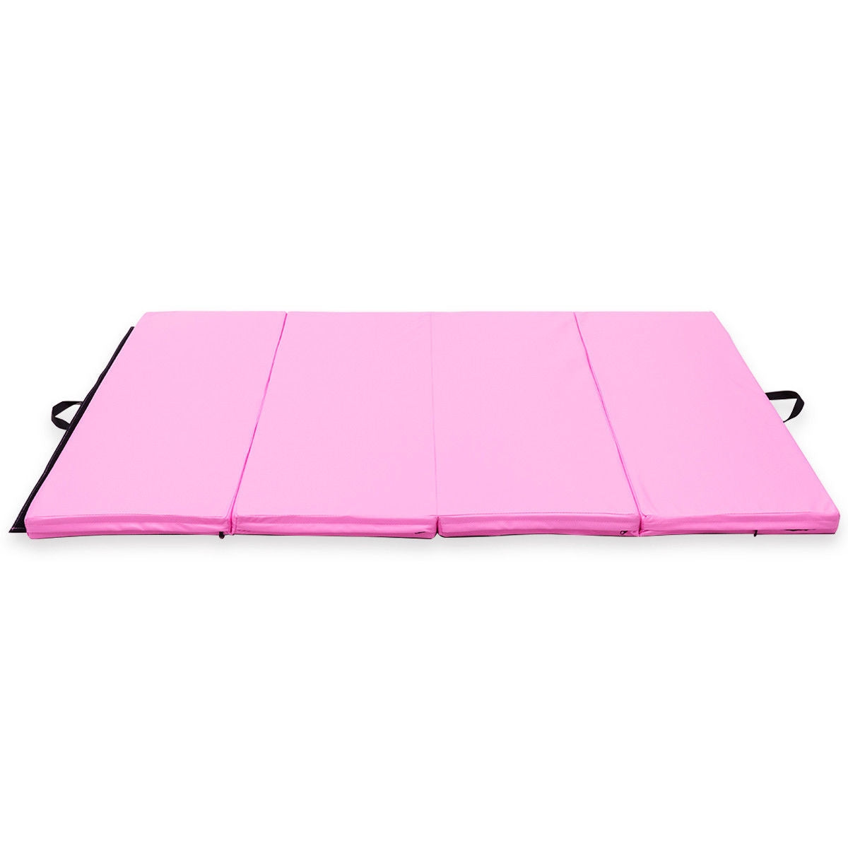 4' x 6' x 2" PU Thick Folding Panel Exercise Gymnastics Mat-Pink Kids Crystal