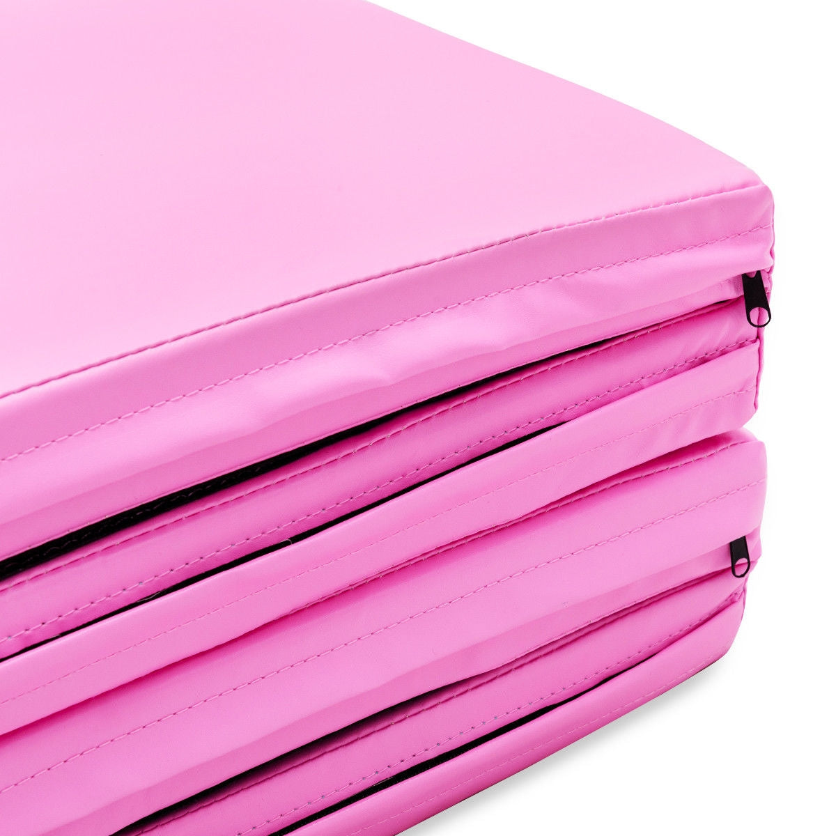 4' x 6' x 2" PU Thick Folding Panel Exercise Gymnastics Mat-Pink Kids Crystal