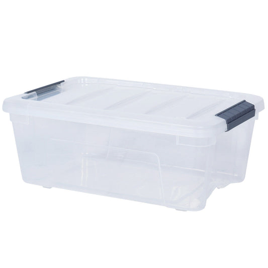 12 Pack 156 Quart Latch Stack Storage Tubs Box Kids Crystal