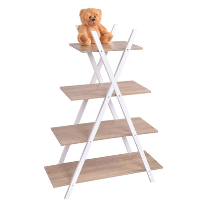 X-Shape 4-Tier Display Shelf Rack Potting Ladder