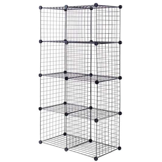 DIY 8 Cube Grid Wire Cube Shelves Kids Crystal