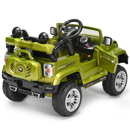 12 V Kids Ride on Truck with MP3 + LED Lights-Green