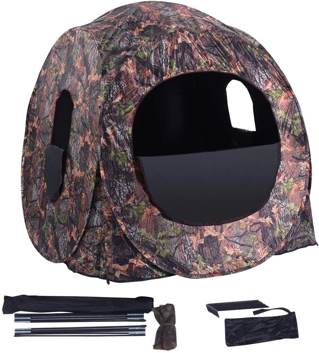Portable Pop up Ground Camo Blind Hunting Enclosure Kids Crystal