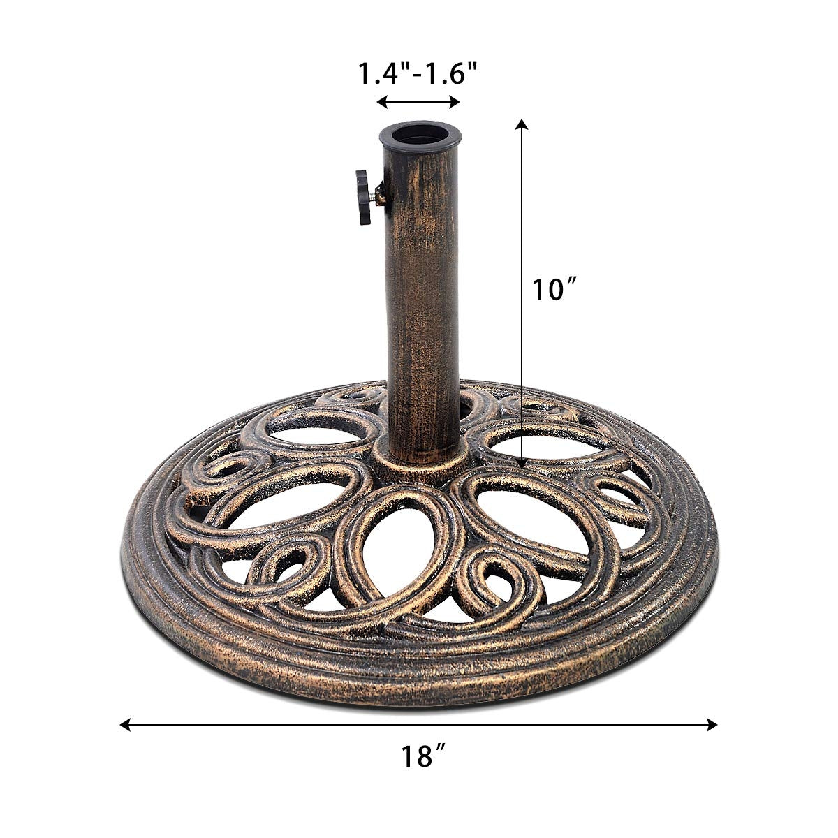 23-lbs 17 3/4 Inch Round Umbrella Base Stand Kids Crystal