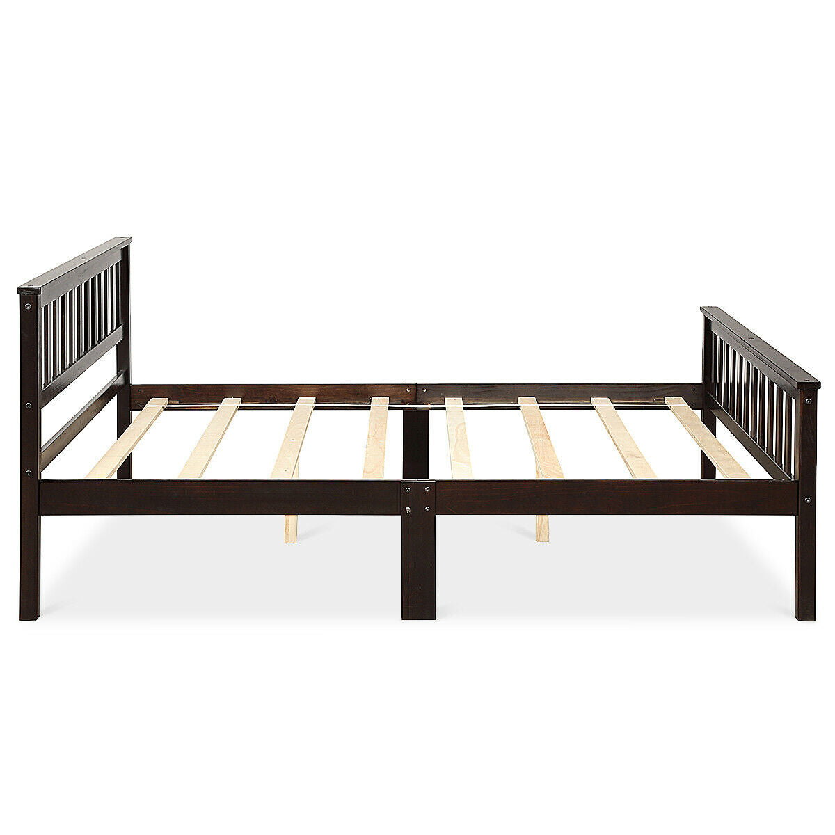 Full Size Wood Platform Bed Frame with Headboard and Footboard Kids Crystal