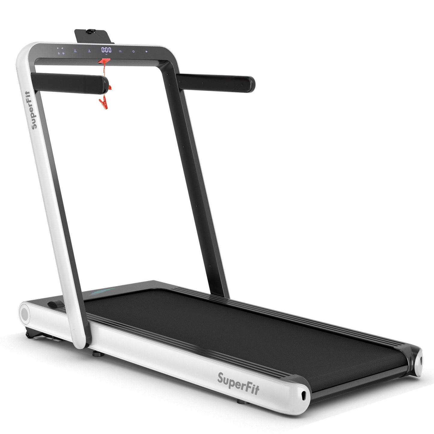 4.75HP 2 In 1 Folding Treadmill with Remote APP Control-White Kids Crystal