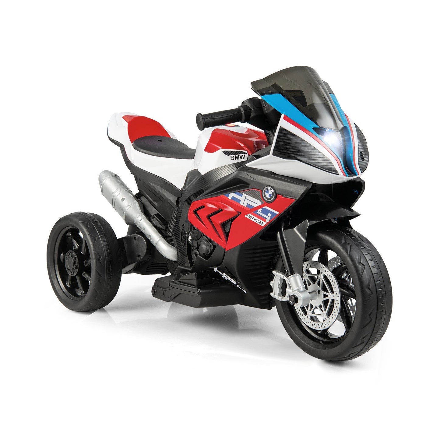 12V Licensed BMW Kids Motorcycle Ride-On Toy for 37-96 Months Old Kids-Red Kids Crystal
